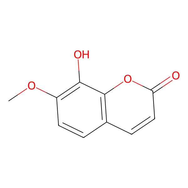 2D Structure of 8-Hydroxy-7-methoxycoumarin