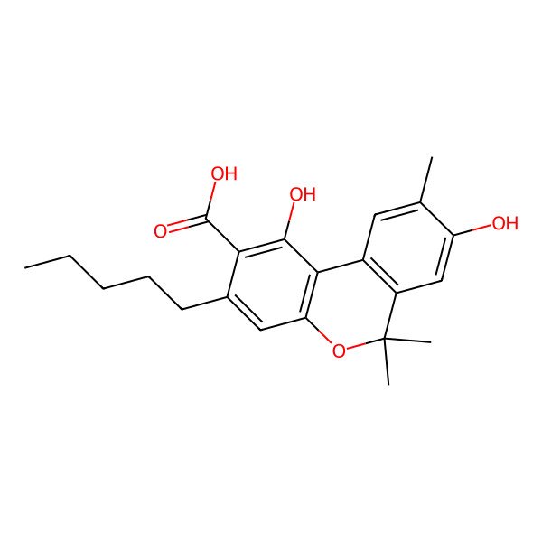 2D Structure of 8-Hydroxycannabinolic Acid A