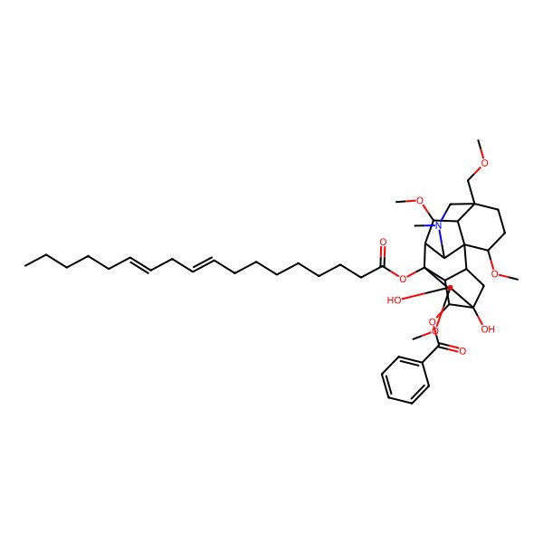 2D Structure of 8-Linoleolyl-benzoylhypaconine