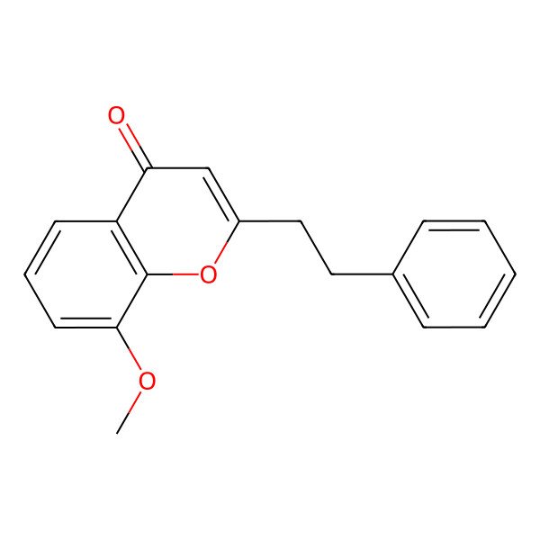 2D Structure of 8-Methoxy-2-(2-phenylethyl)-4H-1-benzopyran-4-one