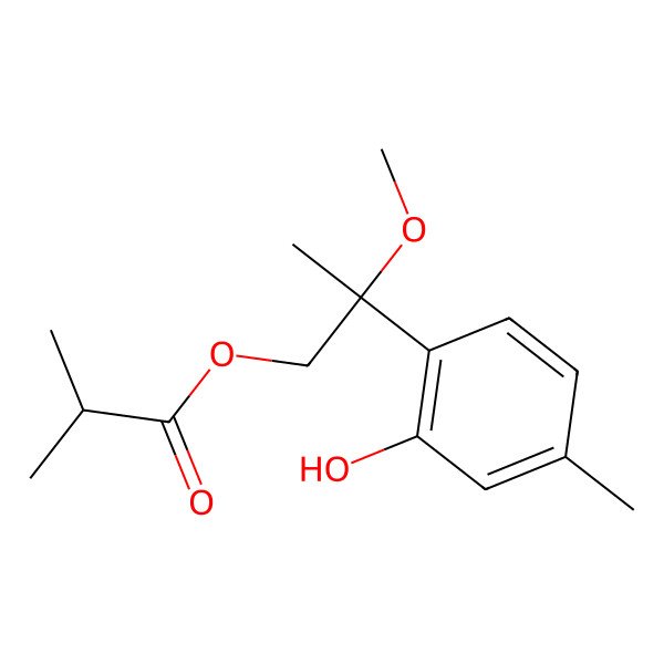 2D Structure of 8-Methoxy-9-O-Isobutyrylthymol