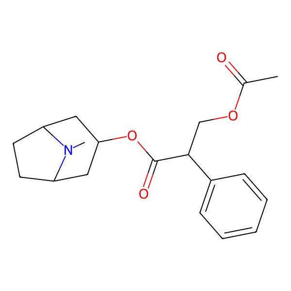 2D Structure of 8-Methyl-8-azabicyclo[3.2.1]oct-3-yl 3-(acetyloxy)-2-phenylpropanoate