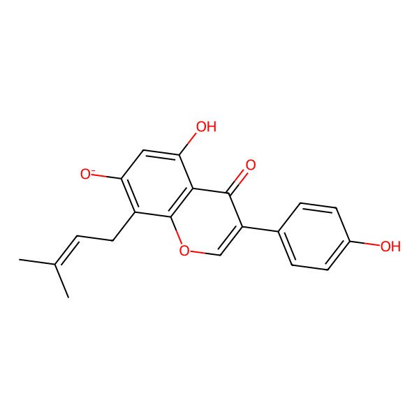 2D Structure of 8-Prenyl-5,7,4'-trihydroxyisoflavone