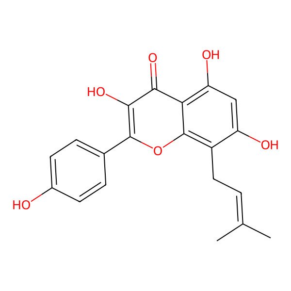 2D Structure of 8-Prenylkaempferol