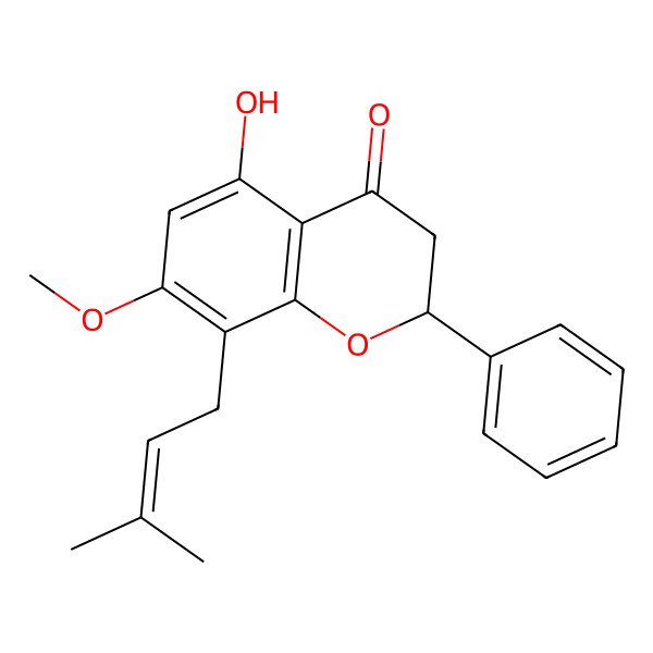 2D Structure of 8-Prenylpinostrobin