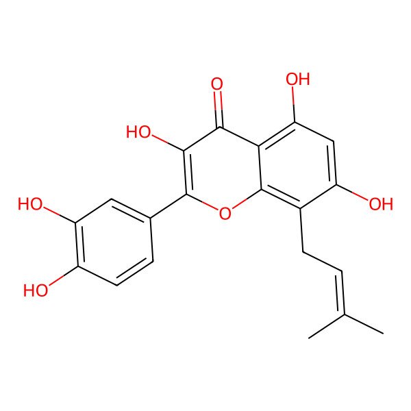 2D Structure of 8-Prenylquercetin