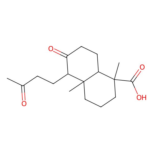 2D Structure of 8,13-Dioxo-15,16,20-trinorlabdan-19-oic acid