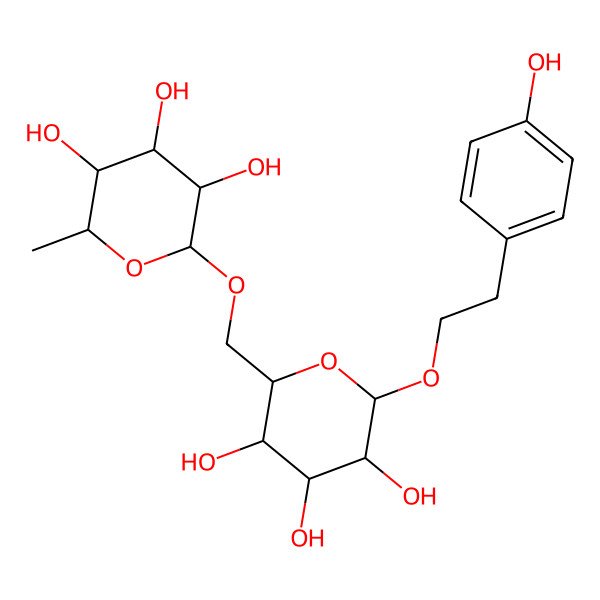 2D Structure of Rha(a1-6)Glc(b)-O-EtPh(4-OH)