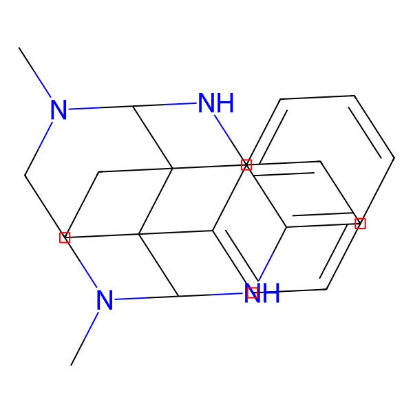 2D Structure of (1S,2S,10R,11R)-21,24-dimethyl-3,12,21,24-tetrazahexacyclo[9.7.3.32,10.01,10.04,9.013,18]tetracosa-4,6,8,13,15,17-hexaene