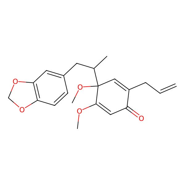 2D Structure of 4-[2-(1,3-Benzodioxol-5-yl)-1-methylethyl]-4,5-dimethoxy-2-(2-propenyl)-2,5-cyclohexadien-1-one