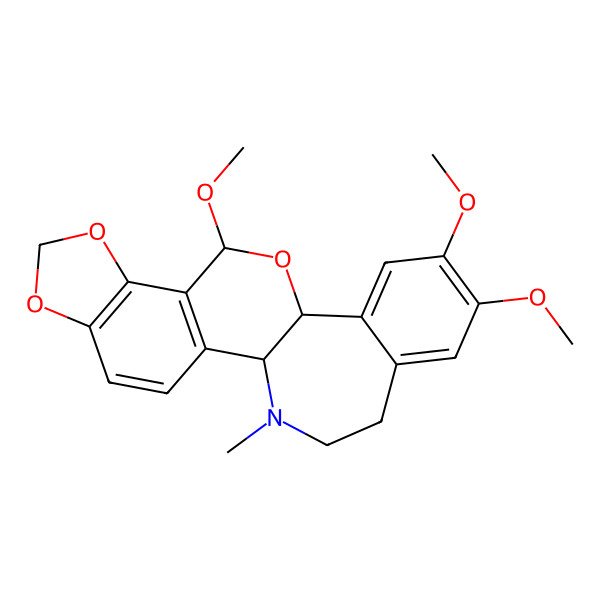 2D Structure of (1R,11S,13S)-11,16,17-trimethoxy-22-methyl-6,8,12-trioxa-22-azapentacyclo[11.9.0.02,10.05,9.014,19]docosa-2(10),3,5(9),14,16,18-hexaene