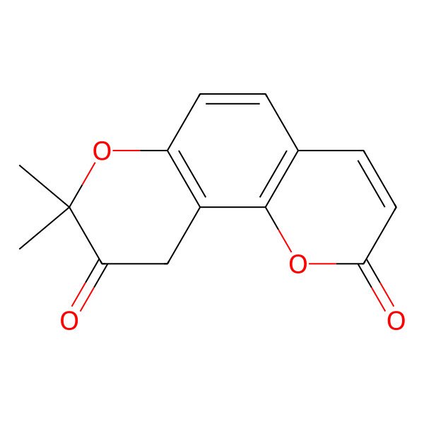 2D Structure of 8,8-dimethyl-2H,8H-pyrano[2,3-f]chromene-2,9(10H)-dione