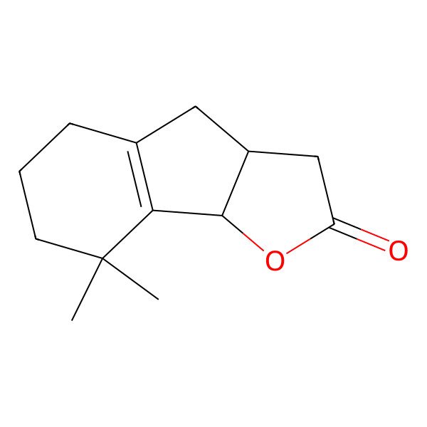 2D Structure of 2H-Indeno[1,2-b]furan-2-one, 3,3a,4,5,6,7,8,8b-octahydro-8,8-dimethyl
