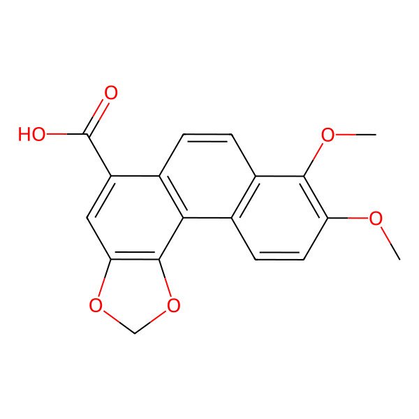 2D Structure of 8,9-Dimethoxynaphtho[2,1-g][1,3]benzodioxole-5-carboxylic acid