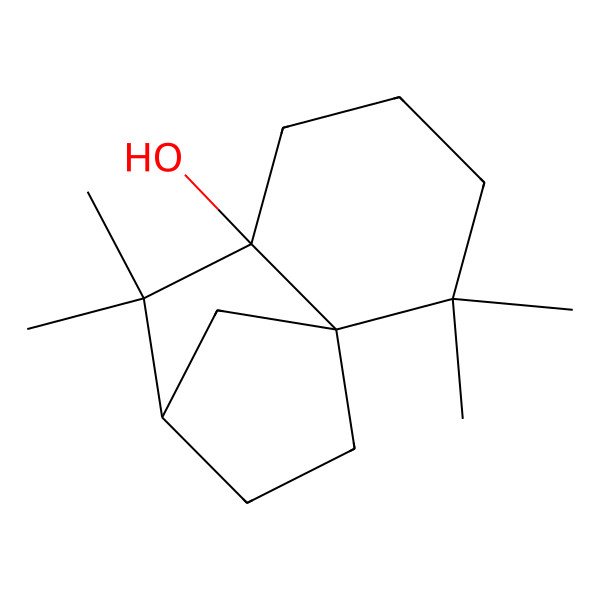 2D Structure of 8aH-2,4a-methanonaphthalen-8a-ol, octahydro-1,1,5,5-tetramethyl- 2D Structure of 8aH-2,4a-methanonaphthalen-8a-ol, octahydro-1,1,5,5-tetramethyl-