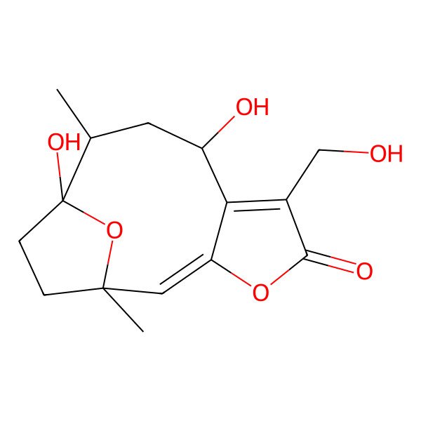 2D Structure of 8Alpha-Hydroxyhirsutinolide