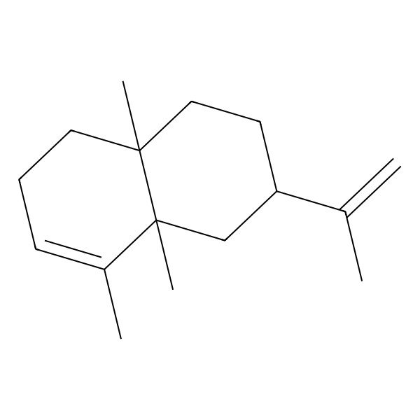 2D Structure of (8aS)-4a,8,8a-trimethyl-2-prop-1-en-2-yl-1,2,3,4,5,6-hexahydronaphthalene 2D Structure of (8aS)-4a,8,8a-trimethyl-2-prop-1-en-2-yl-1,2,3,4,5,6-hexahydronaphthalene