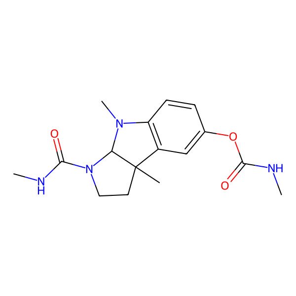 2D Structure of [(8bS)-4,8b-dimethyl-3-(methylcarbamoyl)-2,3a-dihydro-1H-pyrrolo[2,3-b]indol-7-yl] N-methylcarbamate
