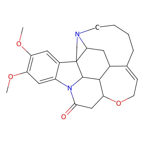 2D Structure of 4,5-dimethoxy-12-oxa-8,20-diazaheptacyclo[18.5.2.01,21.02,7.08,25.011,24.015,23]heptacosa-2,4,6,14-tetraen-9-one