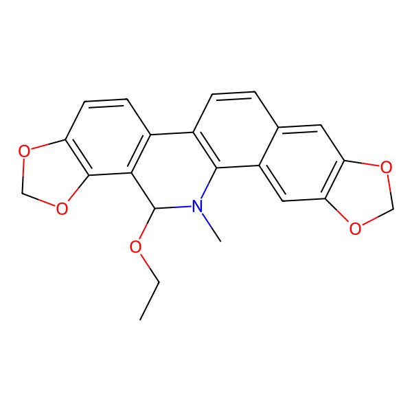 2D Structure of 14-Ethoxy-13-methyl-13,14-dihydro-[1,3]dioxolo[4',5':4,5]benzo[1,2-c][1,3]dioxolo[4,5-i]phenanthridine