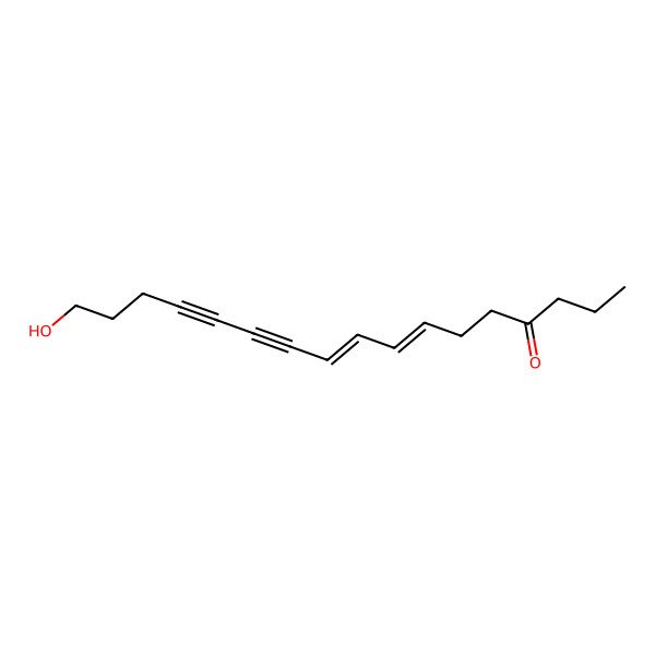 2D Structure of (8E,10E)-14-Oxo-8,10-heptadecadiene-4,6-diyne-1-ol 2D Structure of (8E,10E)-14-Oxo-8,10-heptadecadiene-4,6-diyne-1-ol