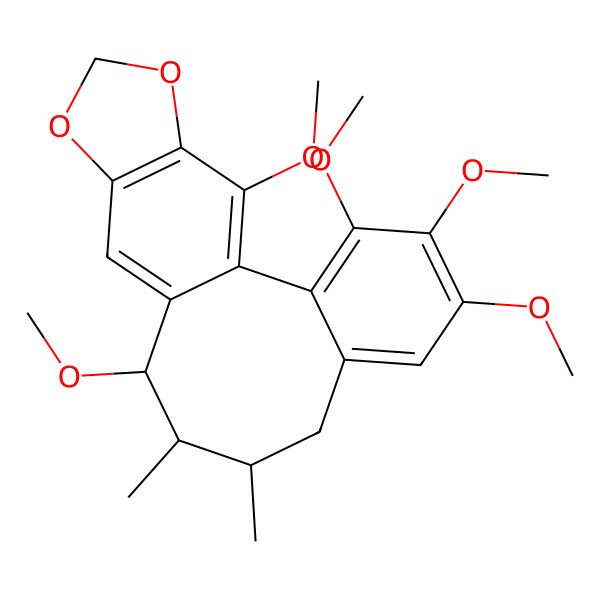 2D Structure of (9S,10S,11R)-3,4,5,11,19-pentamethoxy-9,10-dimethyl-15,17-dioxatetracyclo[10.7.0.02,7.014,18]nonadeca-1(19),2,4,6,12,14(18)-hexaene