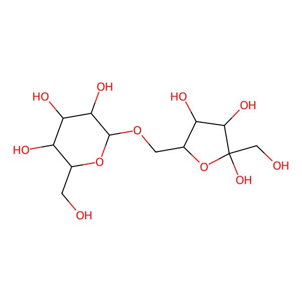 2D Structure of (3S,4R,6S)-2-(hydroxymethyl)-6-[[(2R,3R,5R)-3,4,5-trihydroxy-5-(hydroxymethyl)oxolan-2-yl]methoxy]oxane-3,4,5-triol