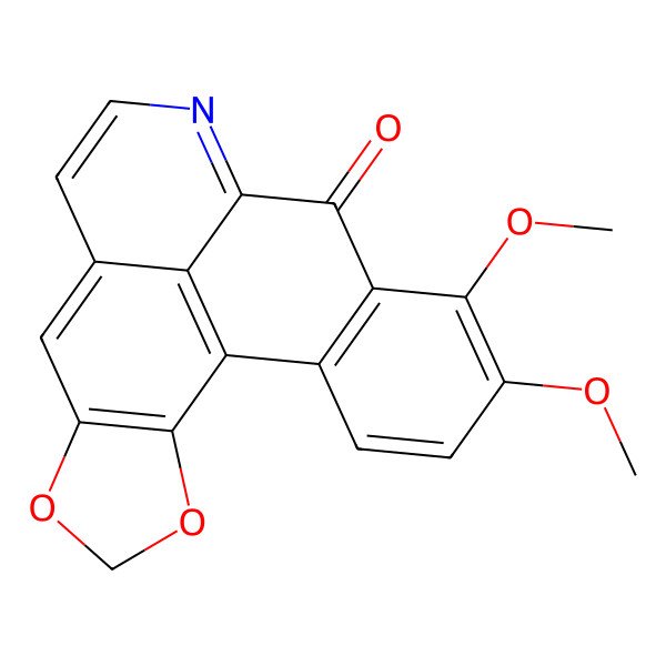 2D Structure of 8H-Benzo(g)-1,3-benzodioxolo(6,5,4-de)quinolin-8-one, 9,10-dimethoxy-