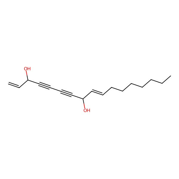 2D Structure of (8S,9Z)-Heptadeca-1,9-diene-4,6-diyne-3,8-diol