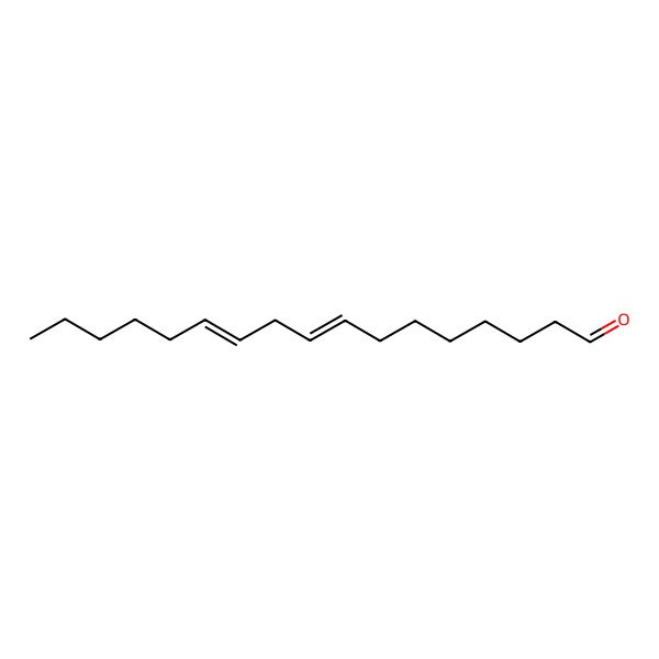 2D Structure of (8E,11E)-heptadeca-8,11-dienal