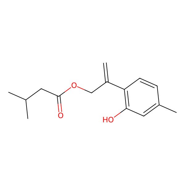 2D Structure of 9-(3-Methylbutanoyl)-8,10-Dehydrothymol