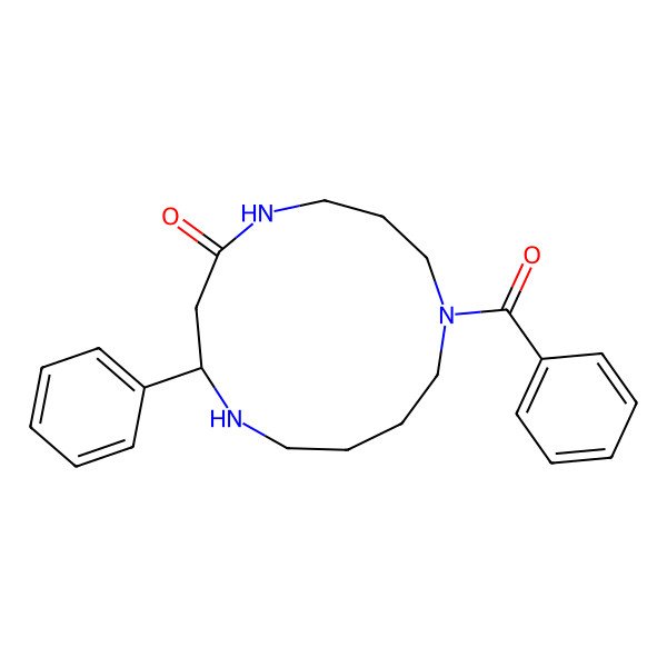 2D Structure of 9-Benzoyl-2-phenyl-1,5,9-triazacyclotridecan-4-one 2D Structure of 9-Benzoyl-2-phenyl-1,5,9-triazacyclotridecan-4-one
