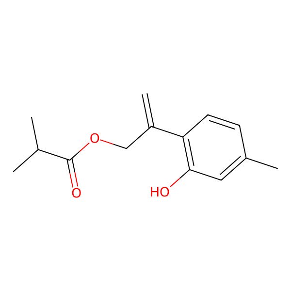 2D Structure of 9-Isobutyryloxy-8,10-dehydrothymol