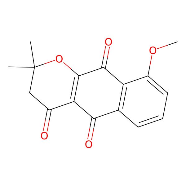 2D Structure of 9-methoxy-2,2-dimethyl-3H-benzo[g]chromene-4,5,10-trione