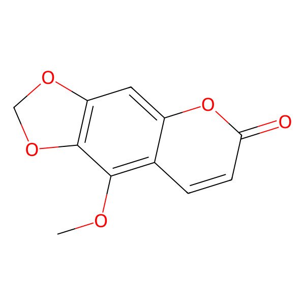 2D Structure of 9-methoxy-6H-[1,3]dioxolo[4,5-g]chromen-6-one