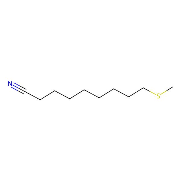 2D Structure of 9-(Methylthio)nonanenitrile