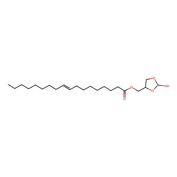 2D Structure of 9-Octadecenoic acid (9Z)-, (2-hydroxy-1,3,2-dioxaborolan-4-yl)methyl ester 2D Structure of 9-Octadecenoic acid (9Z)-, (2-hydroxy-1,3,2-dioxaborolan-4-yl)methyl ester