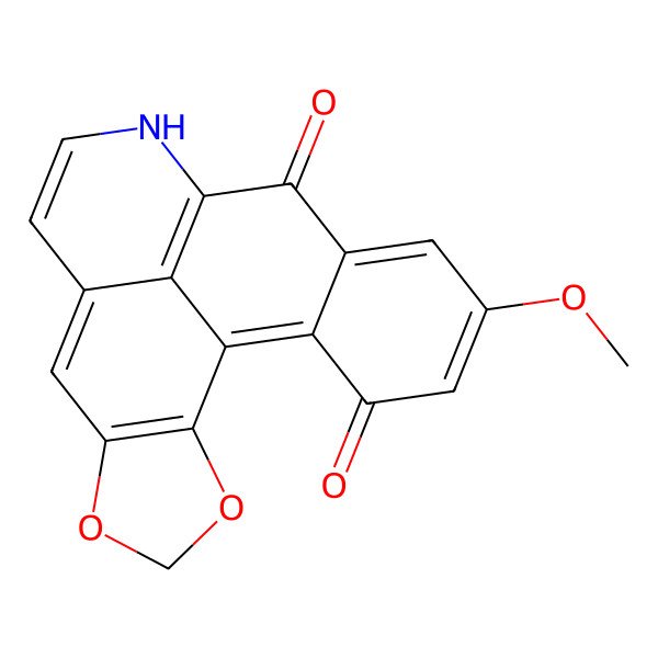 2D Structure of 16-methoxy-3,5-dioxa-11-azapentacyclo[10.7.1.02,6.08,20.014,19]icosa-1(19),2(6),7,9,12(20),14,16-heptaene-13,18-dione