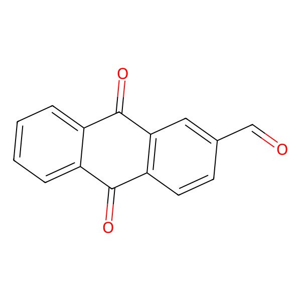 2D Structure of 9,10-Dioxo-9,10-dihydroanthracene-2-carbaldehyde 2D Structure of 9,10-Dioxo-9,10-dihydroanthracene-2-carbaldehyde