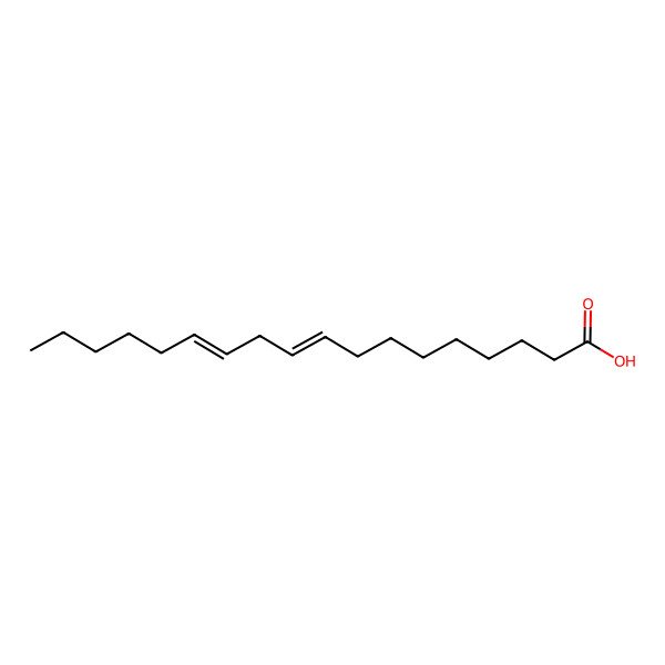 2D Structure of 9,12-Octadecadienoic acid, (E,Z)-