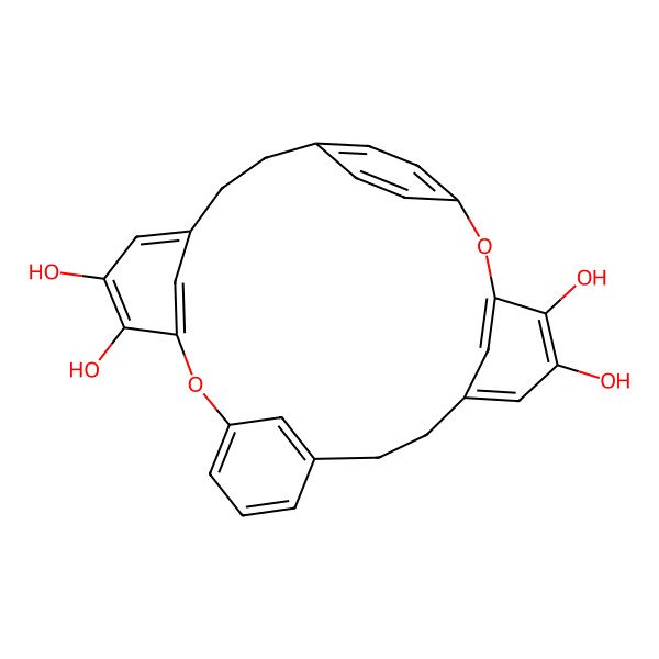 2D Structure of 2,15-dioxapentacyclo[21.2.2.13,7.110,14.116,20]triaconta-1(25),3(30),4,6,10(29),11,13,16(28),17,19,23,26-dodecaene-4,5,17,18-tetrol