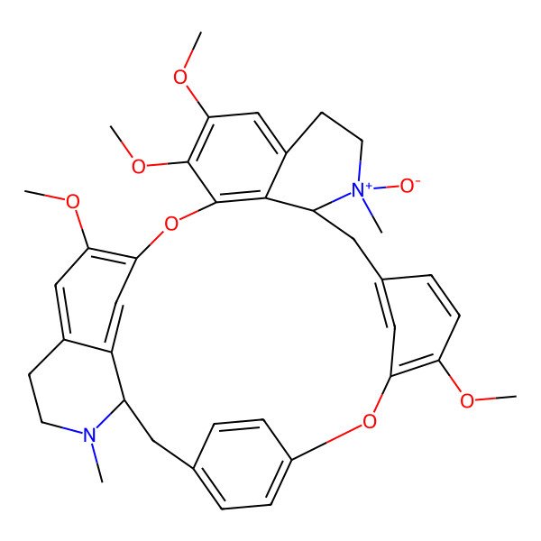 2D Structure of (14S)-9,20,21,25-tetramethoxy-15,30-dimethyl-15-oxido-7,23-dioxa-30-aza-15-azoniaheptacyclo[22.6.2.23,6.18,12.114,18.027,31.022,33]hexatriaconta-3(36),4,6(35),8,10,12(34),18,20,22(33),24,26,31-dodecaene