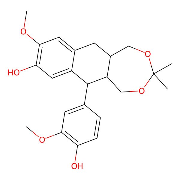 2D Structure of 9,9'-O-Isopropyllidene-isolariciresinol