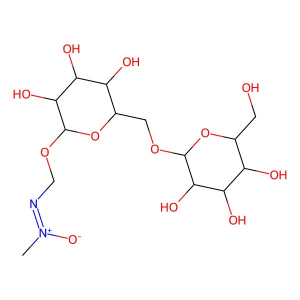 2D Structure of methyl-oxido-[[(2S,3R,4S,5S,6R)-3,4,5-trihydroxy-6-[[(2R,3R,4R,5R,6R)-3,4,5-trihydroxy-6-(hydroxymethyl)oxan-2-yl]oxymethyl]oxan-2-yl]oxymethylimino]azanium