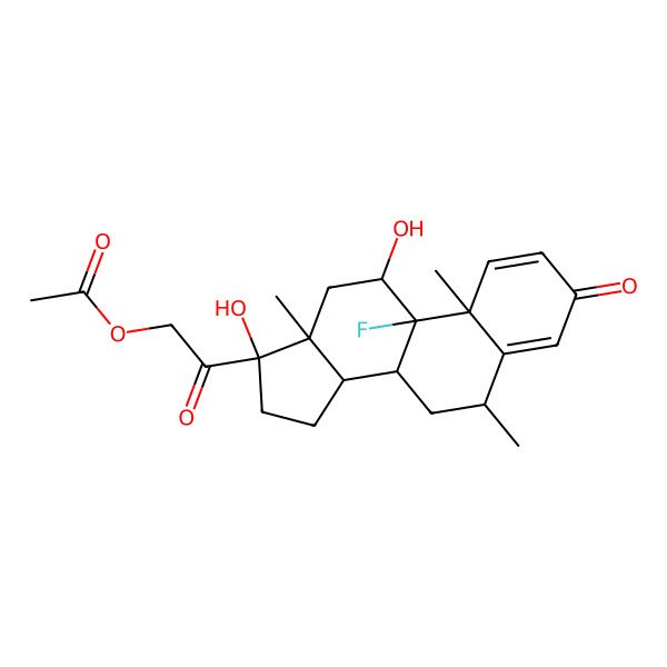 2D Structure of 9alpha-Fluoro-6alpha-methylprednisolone 21-acetate 2D Structure of 9alpha-Fluoro-6alpha-methylprednisolone 21-acetate