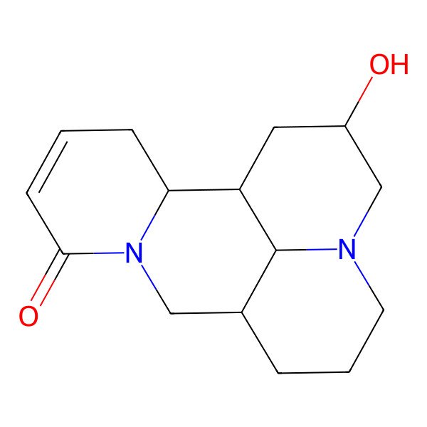 2D Structure of 9alpha-Hydroxy-13,14-didehydromatridine-15-one