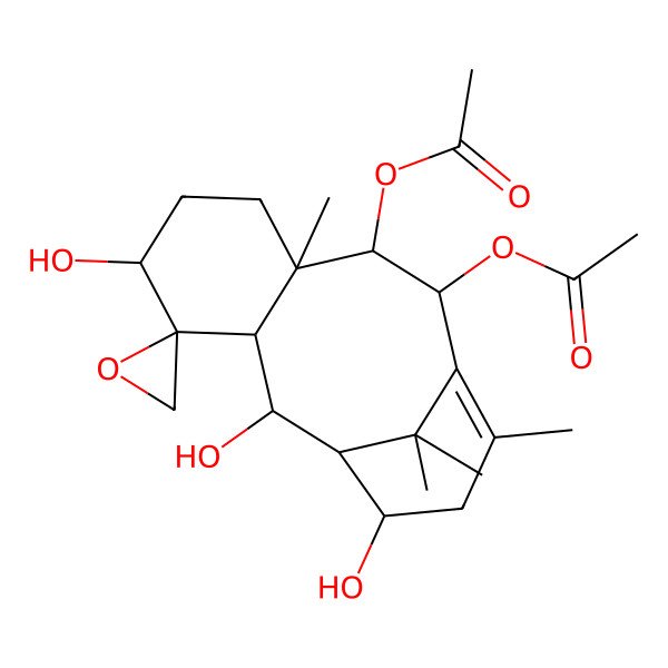 2D Structure of 9alpha,10beta-Diacetoxy-4,20-epoxytaxa-11-ene-2alpha,5alpha,14beta-triol