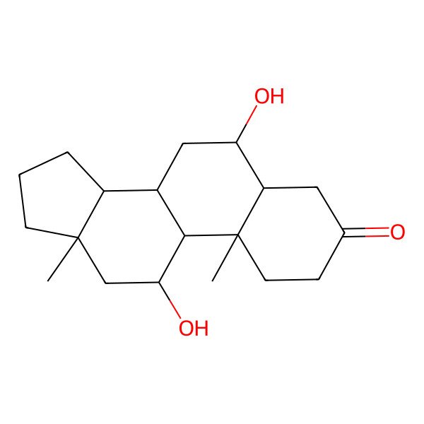 2D Structure of (5S,6S,8S,9S,10S,11R,13S,14S)-6,11-dihydroxy-10,13-dimethyl-1,2,4,5,6,7,8,9,11,12,14,15,16,17-tetradecahydrocyclopenta[a]phenanthren-3-one