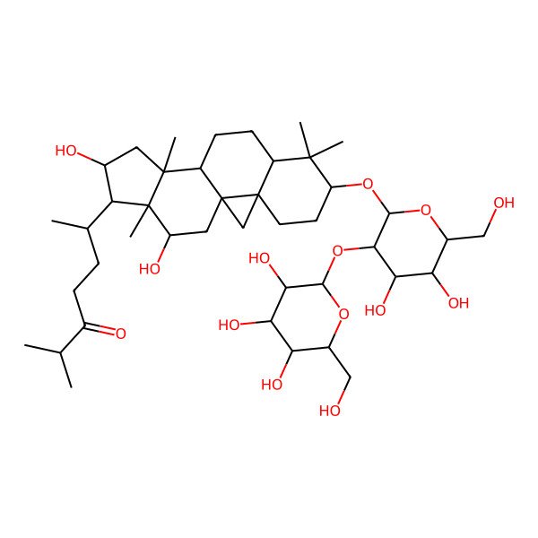2D Structure of 3beta-[2-O-(beta-D-Glucopyranosyl)-beta-D-glucopyranosyloxy]-12alpha,16beta-dihydroxy-5alpha-cycloartane-24-one