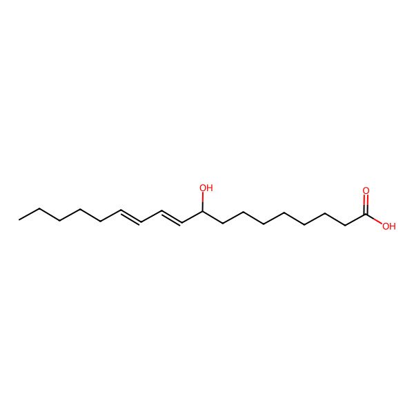 2D Structure of (9S,10E,12Z)-9-hydroxyoctadeca-10,12-dienoic acid